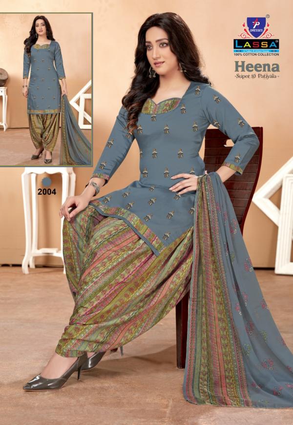 Lassa Heena Super 10 Patiyala Vol-2 Cotton Designer Dress Material